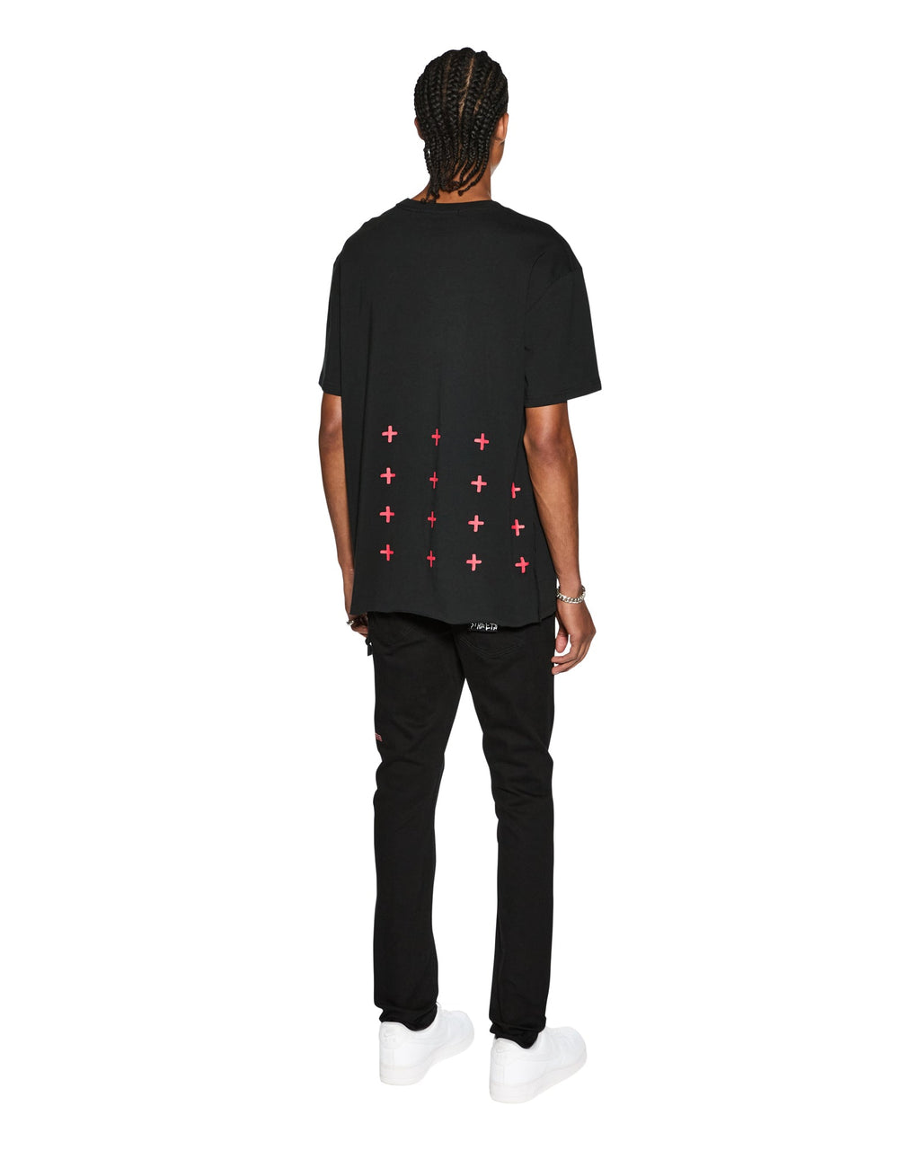 MENS 4X4 BIGGIE SS TEE BLACK/RED TEES