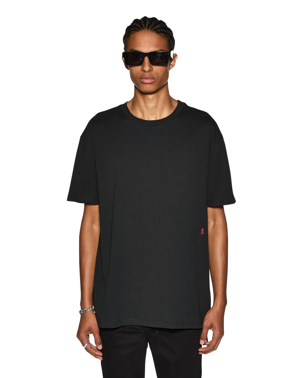 MENS 4X4 BIGGIE SS TEE BLACK/RED TEES