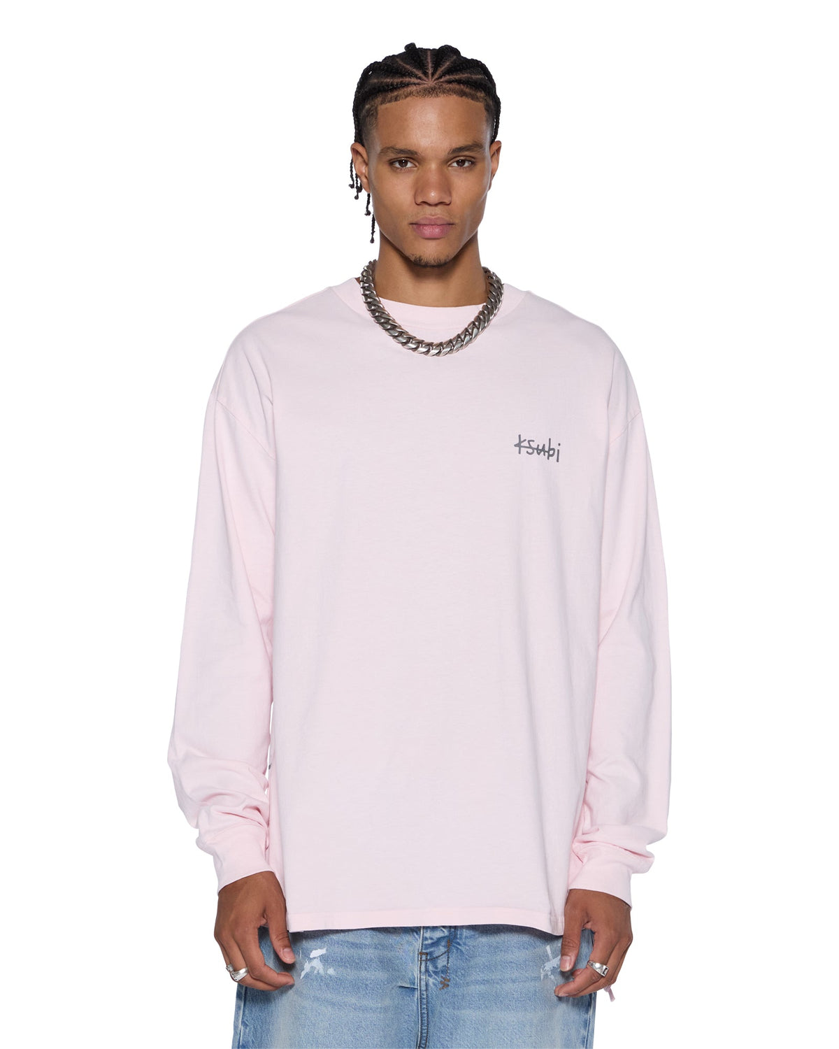 MENS ALLDAY BIGGIE LS TEE ICE QUARTZ TEES