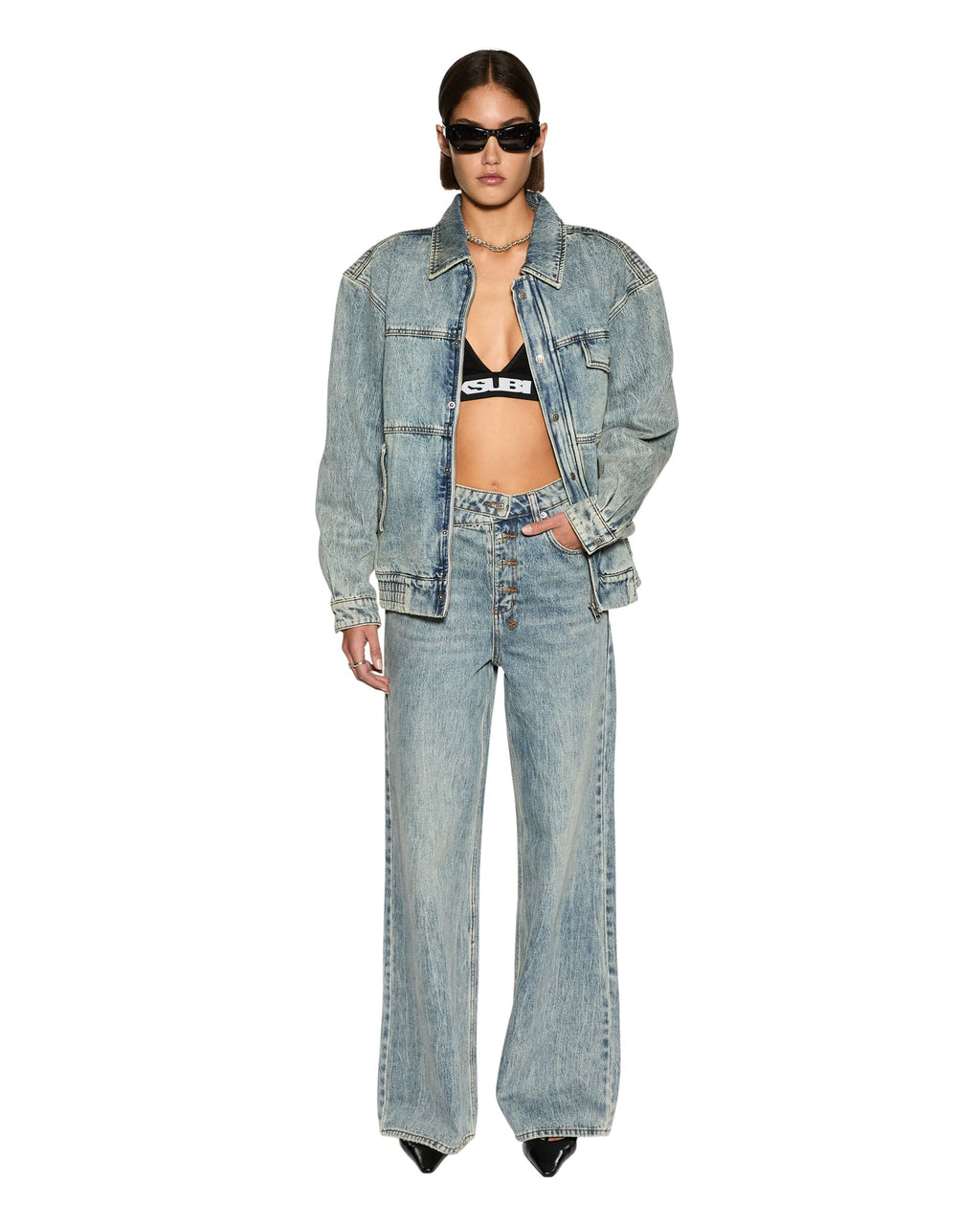 WOMENS DETACHED JEAN YOUTH DENIM JEANS