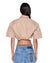 WOMENS  BARKER CROP SS SHIRT TAN CROPPED SHIRTS