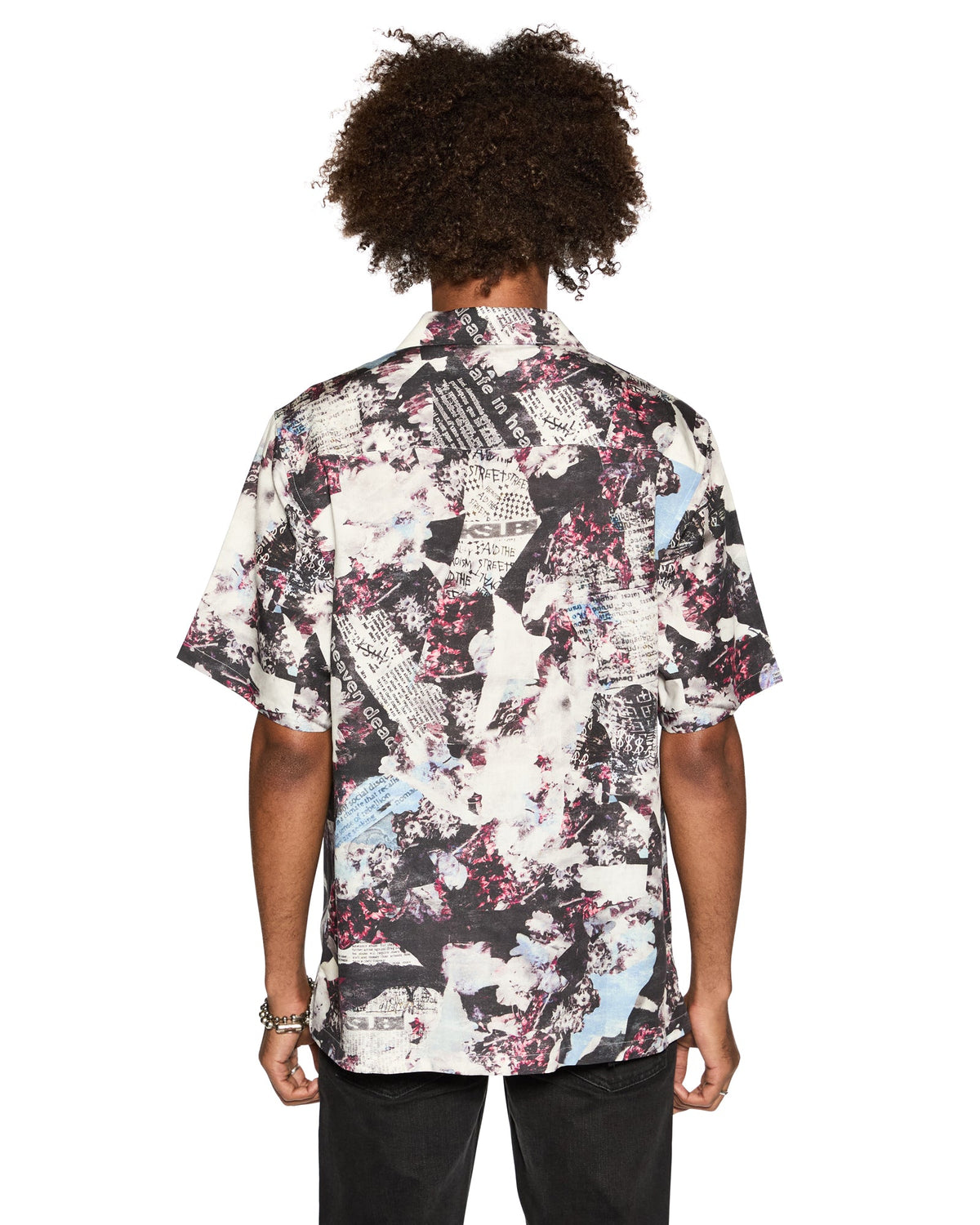 Mens Chop Up Resort Ss Shirt Multi Regular Shirts - Multi Colour