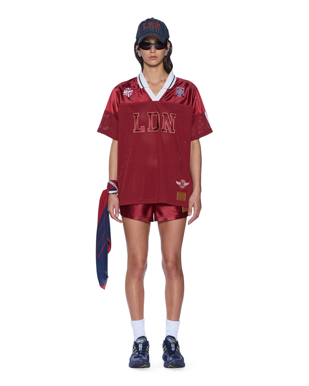 WOMENS LDN BOYFRIEND SS JERSEY GARNET FASHION TOPS