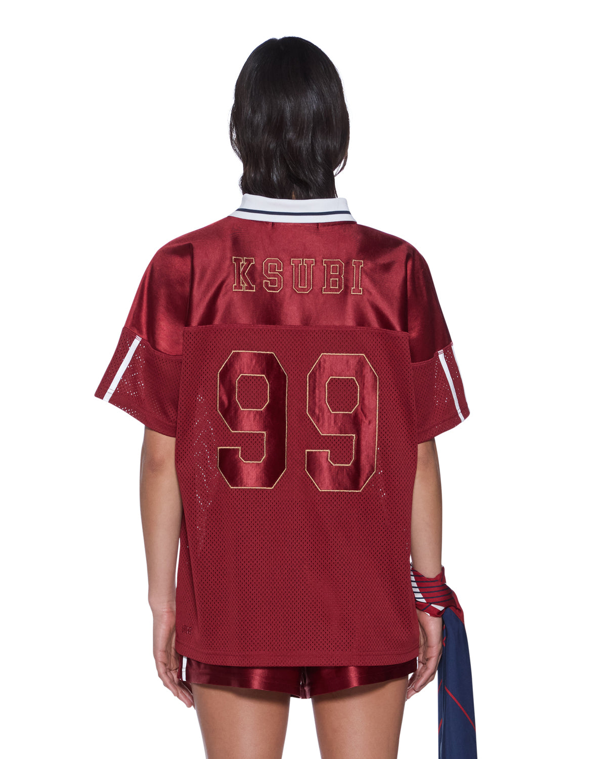 WOMENS LDN BOYFRIEND SS JERSEY GARNET RELAXED FASHION TOPS