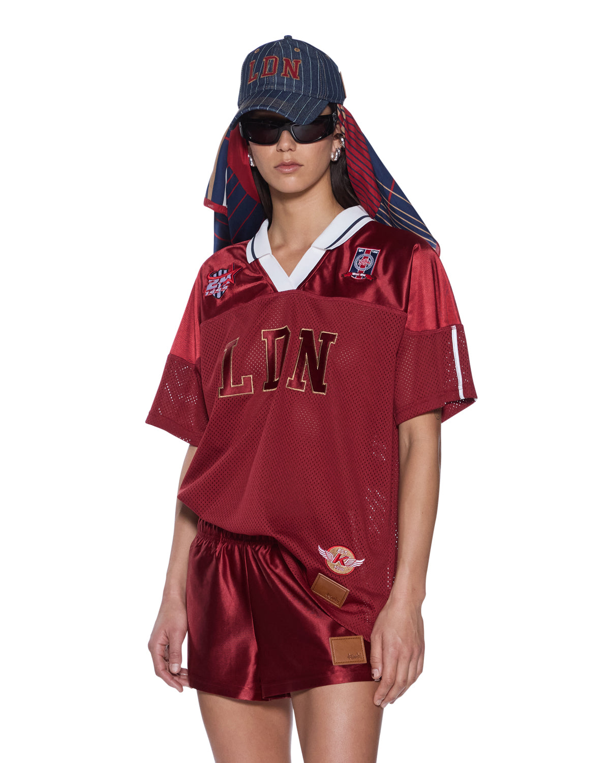 WOMENS LDN BOYFRIEND SS JERSEY GARNET FASHION TOPS
