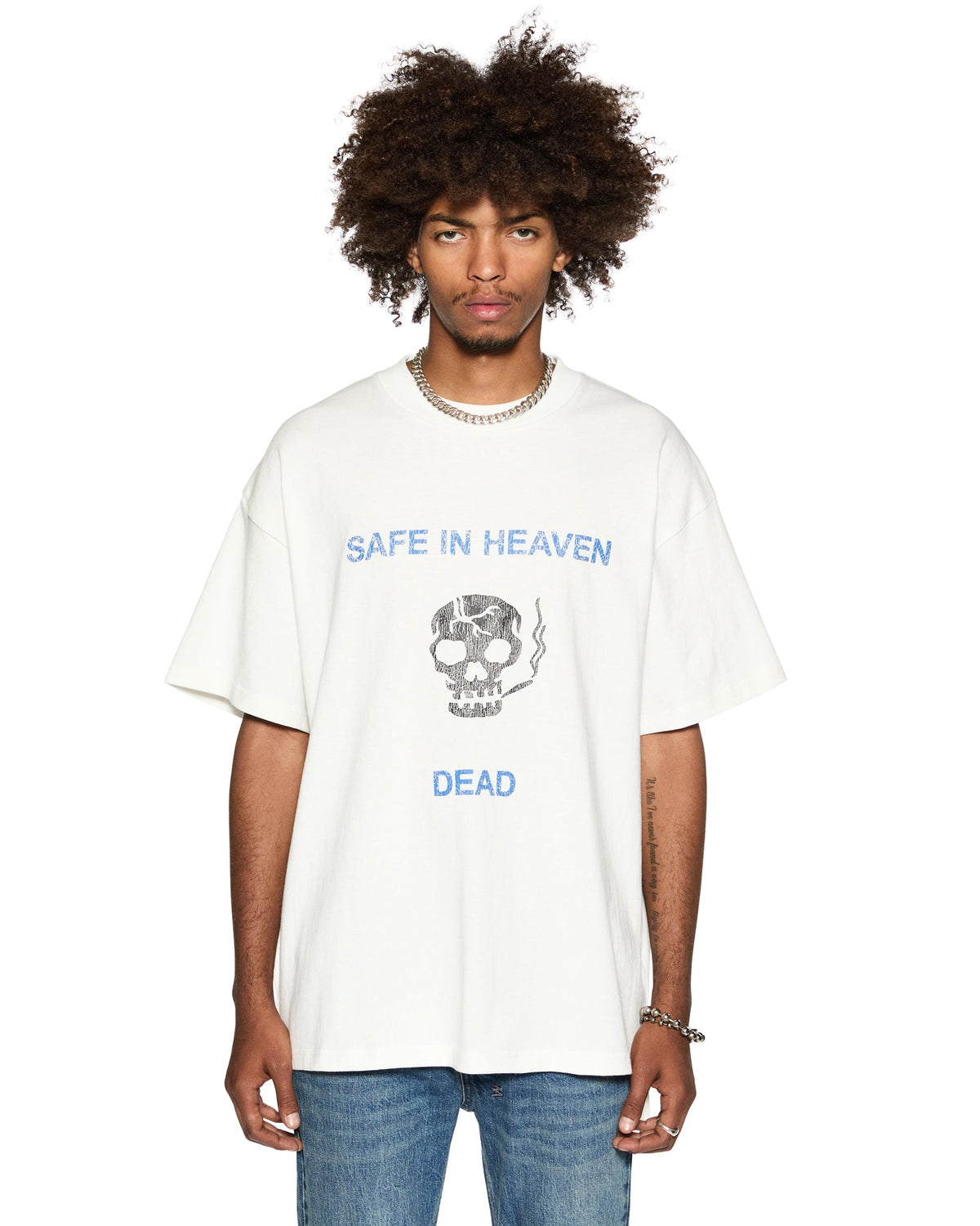 MENS DEAD EKCESS SS TEE VINTAGE WHITE TEES