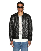 MENS ECLIPSE QUILTED BOMBER BLACK JACKETS