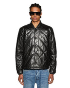 MENS ECLIPSE QUILTED BOMBER BLACK JACKETS