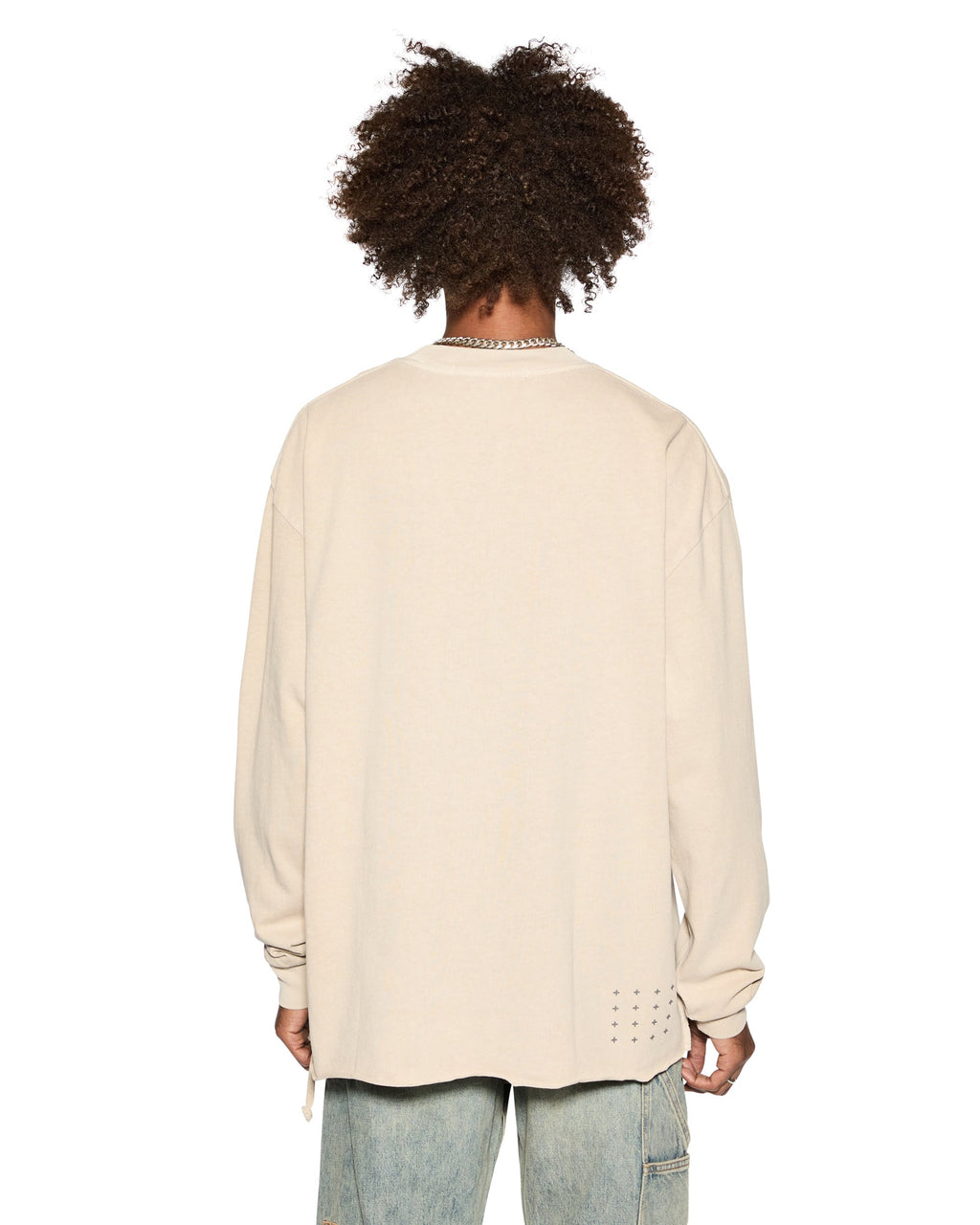 Mens Idols Ekcess Ls Tee Toner Oversized Tees - Tan