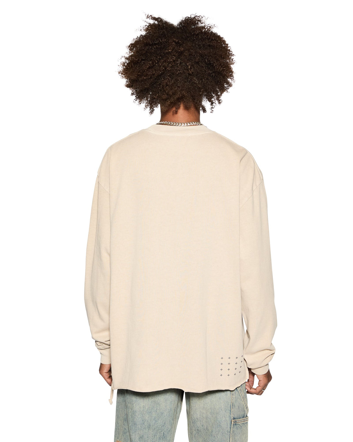 Mens Idols Ekcess Ls Tee Toner Oversized Tees - Tan