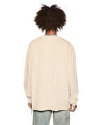 Mens Idols Ekcess Ls Tee Toner Oversized Tees - Tan