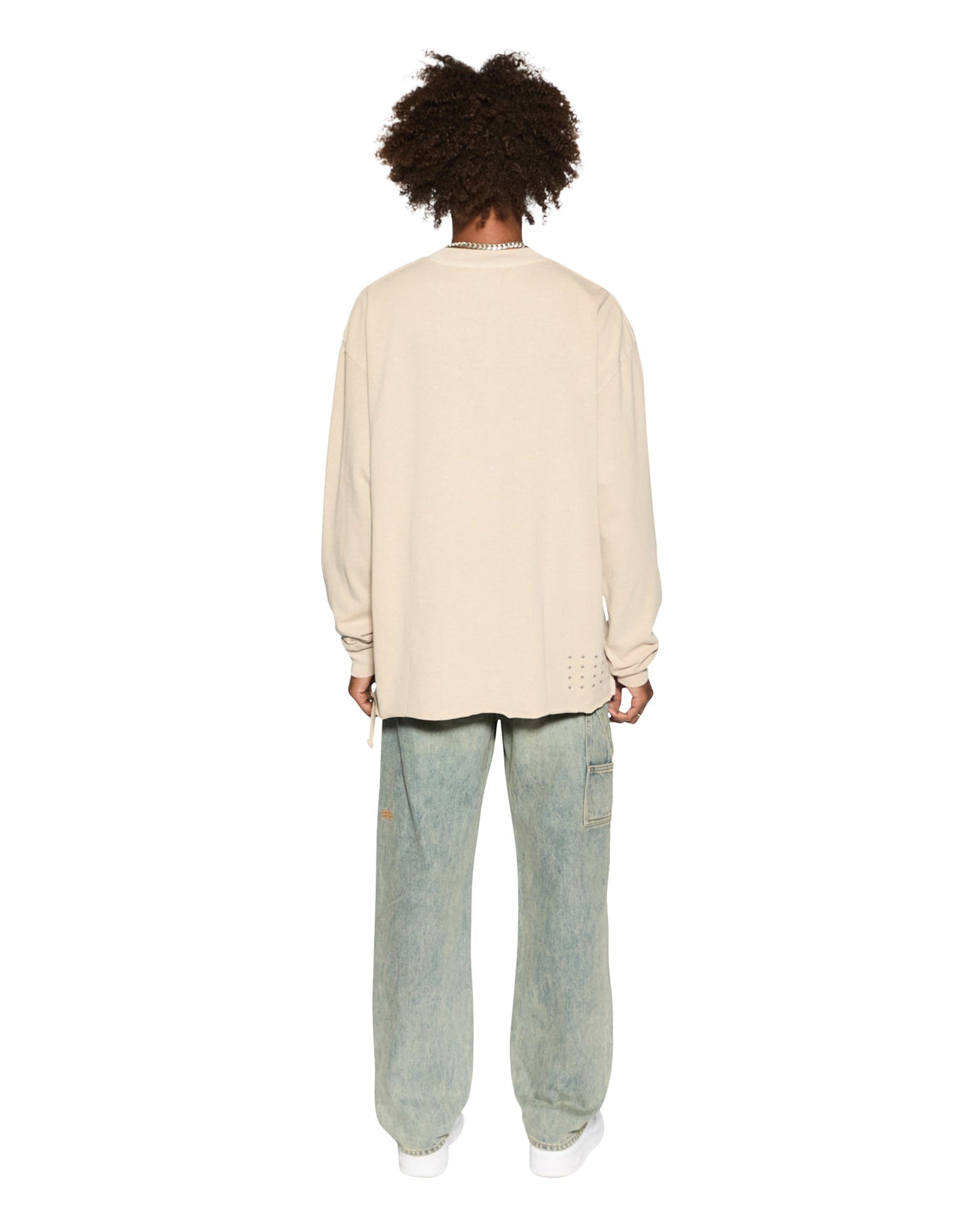 Mens Idols Ekcess Ls Tee Toner Oversized Tees - Tan