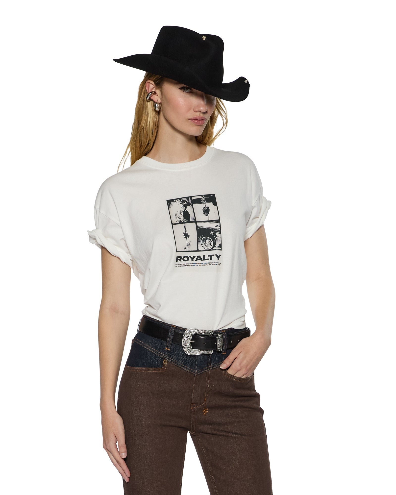 WOMENS ROYALTY EVERYDAY SS TEE VINTAGE WHITE REGULAR TEES