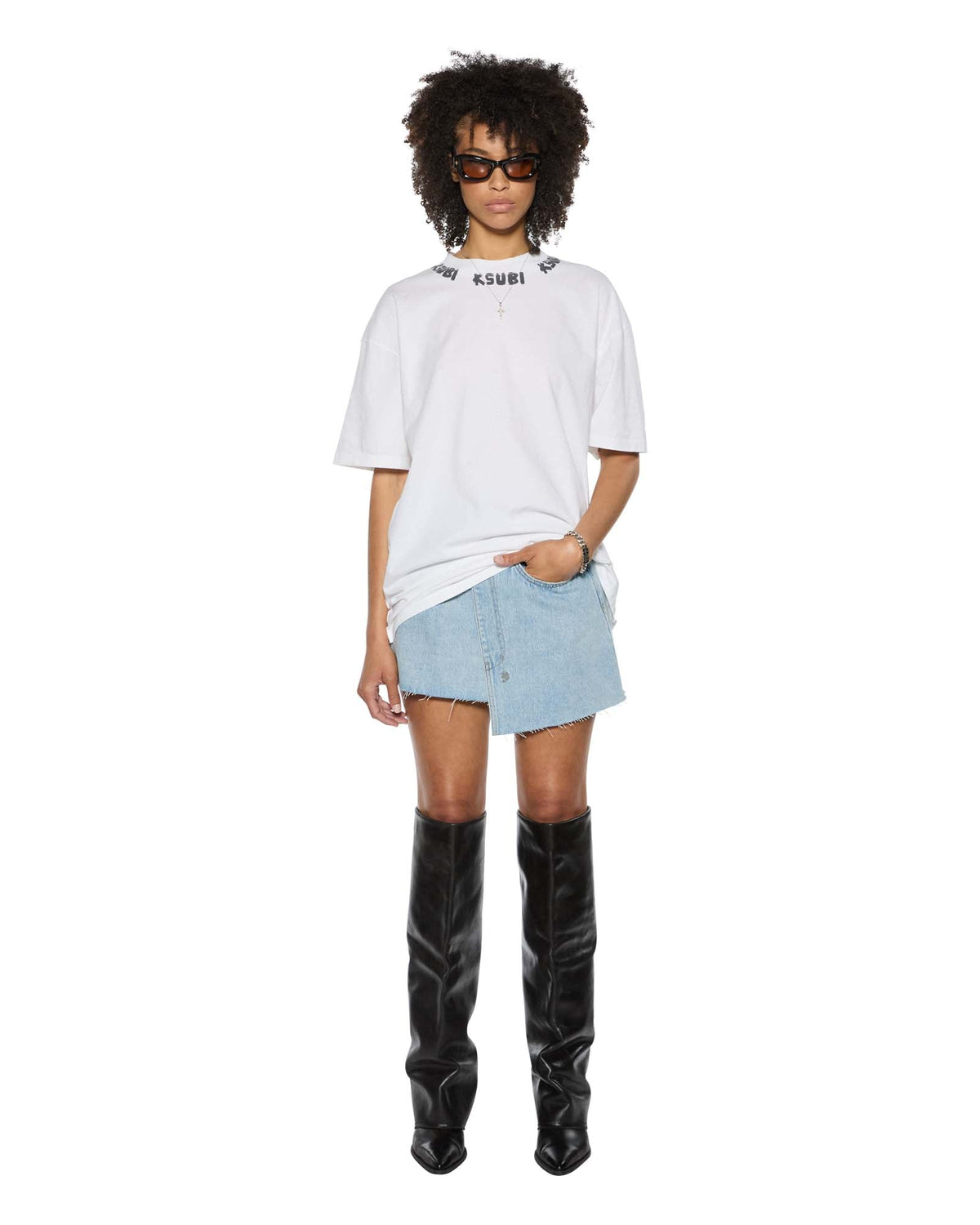 SCRAWL BOYFRIEND SS TEE VINTAGE WHITE