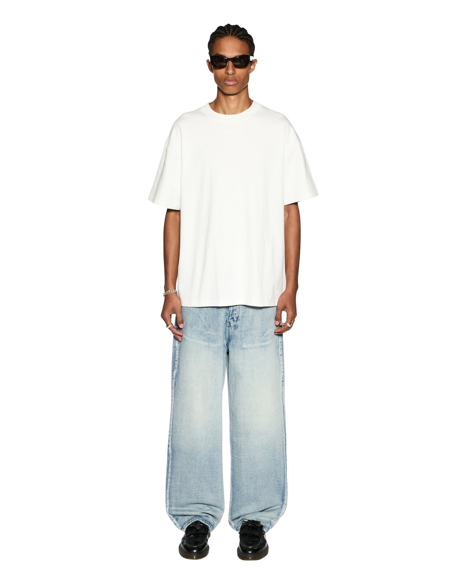 MENS  SOTT EKCESS SS TEE VINTAGE WHITE OVERSIZED TEES