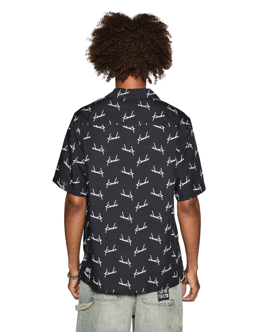 MENS SKRIPT RESORT SS SHIRT BLACK SHIRTS