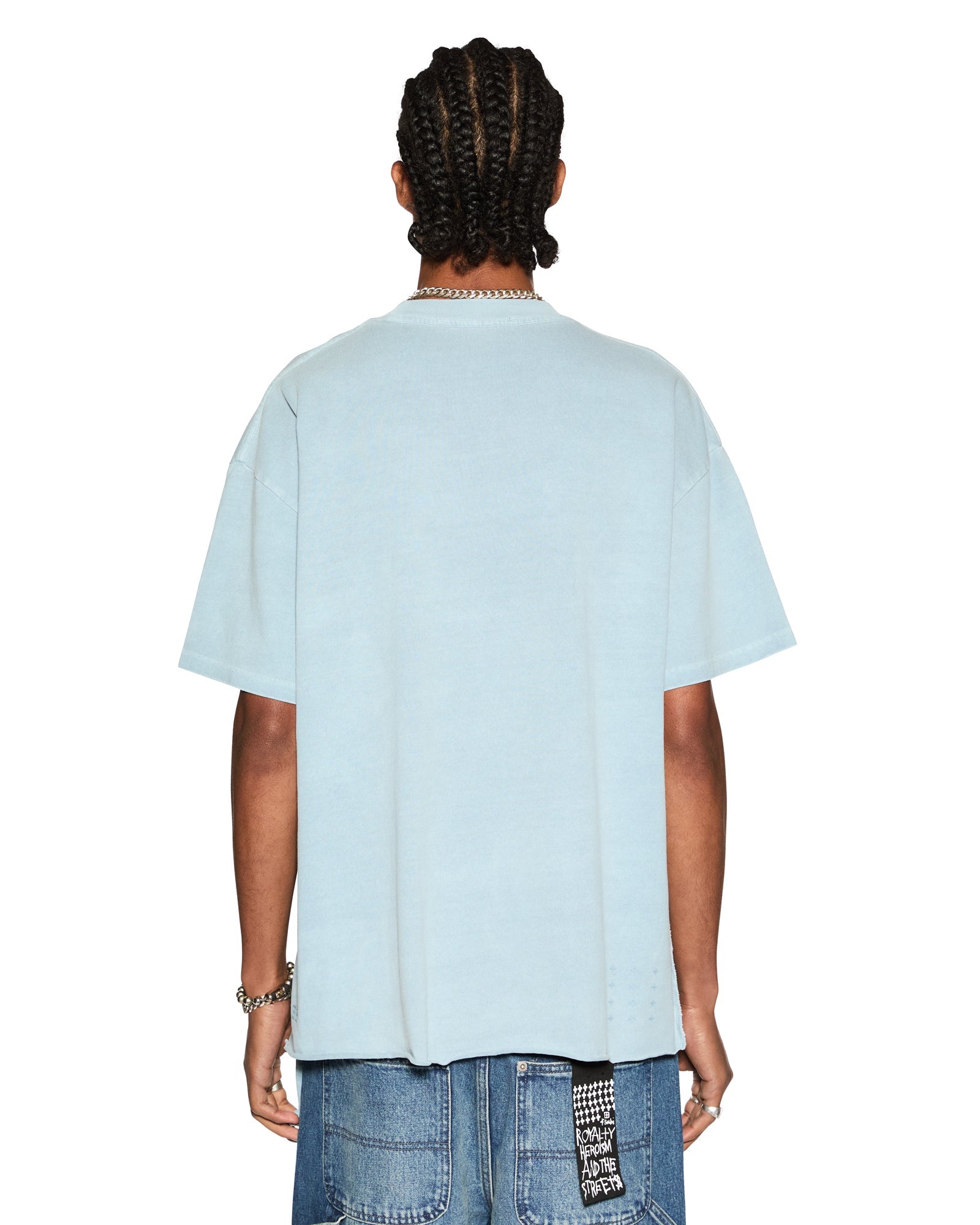 MENS  SOTT EKCESS SS TEE ICE BLUE OVERSIZED TEES
