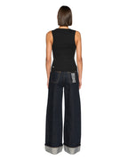 WOMENS STACKED SYNDICATE TANK XTRA BLACK FASHION TOPS
