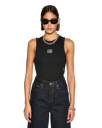 WOMENS STACKED SYNDICATE TANK XTRA BLACK FASHION TOPS
