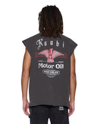 MENS TRUCKSTOP EKCESS CUTOFF FADED BLACK TEES