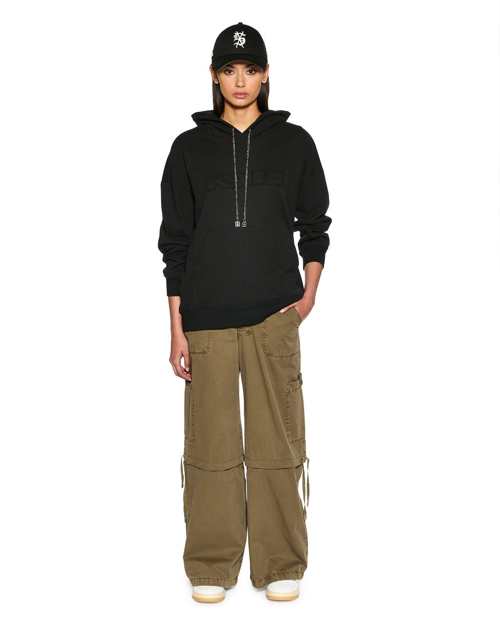 Womens Baggy Cargo Khaki Oversized Pants - Khaki