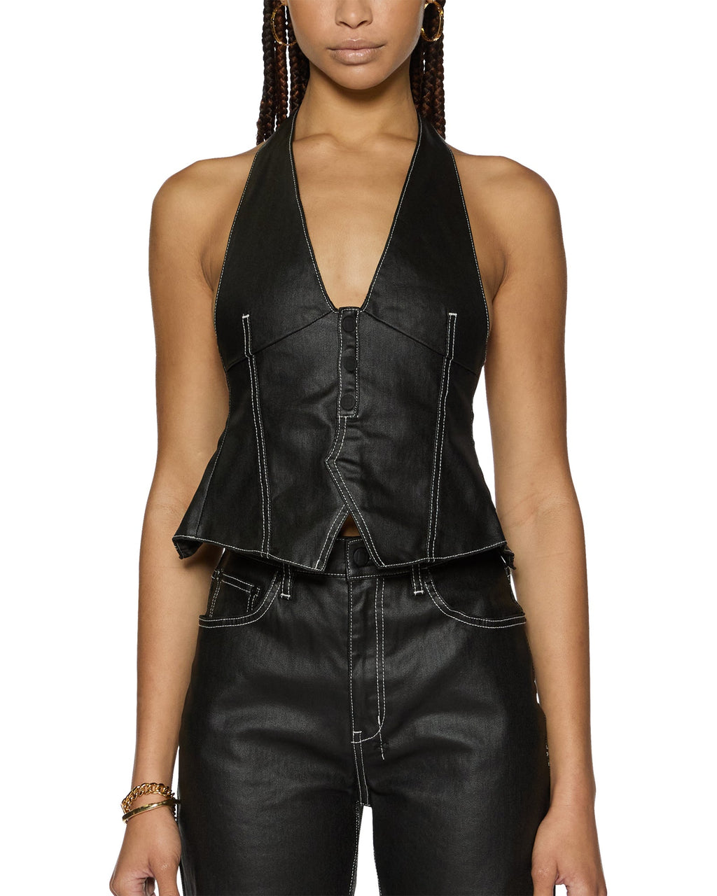 WOMENS VALENTINA HALTER TOP SLICKER FASHION TOPS