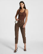 Womens Pointer Koko Relaxed Tapered Denim Jeans - Brown