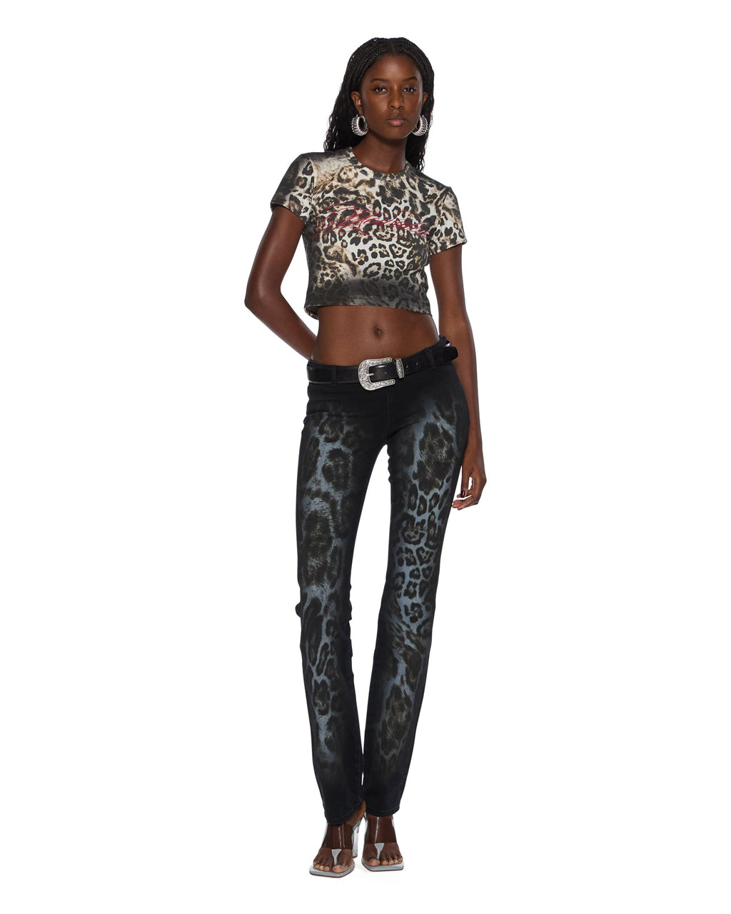 WOMENS MOWALOLA BABY TEE CHEETAH TEES