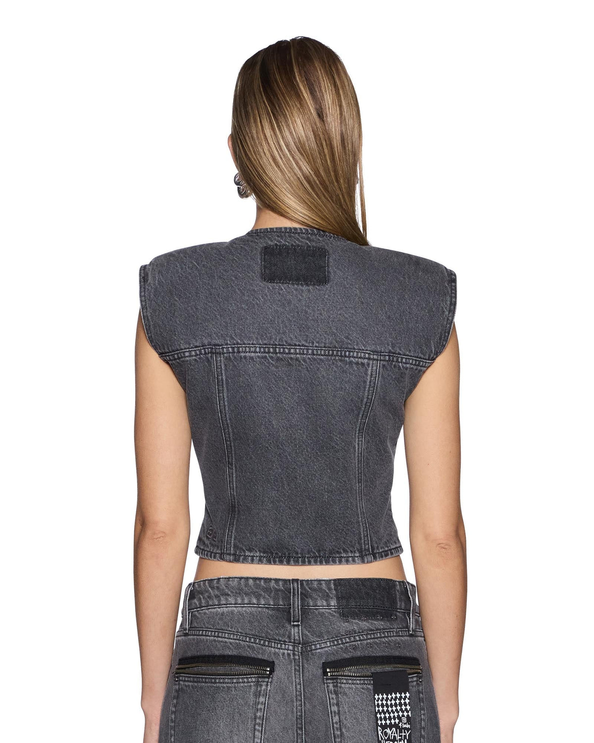 Womens Fate Top Glitch Grey Regular Fashion Tops - Grey