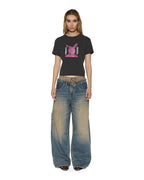 Womens Ksuper Dune Baggy Denim Jeans - Denim
