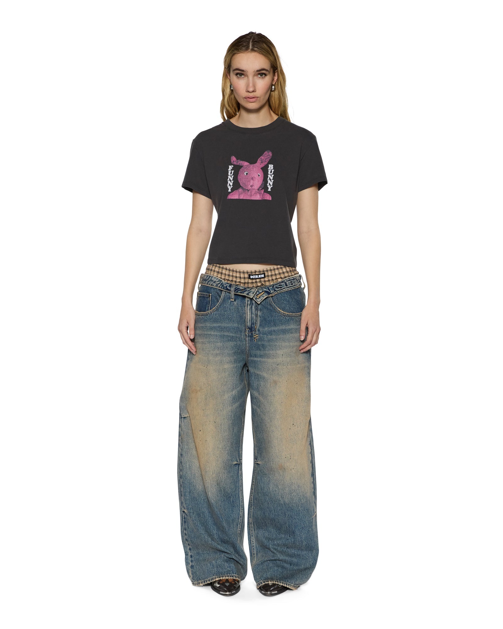 WOMENS  KSUPER DUNE BAGGY DENIM JEANS