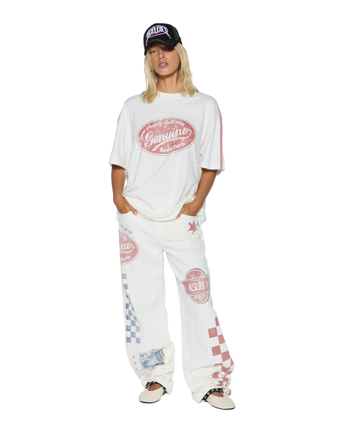 WOMENS GENUINE BOYFRIEND SS TEE VINTAGE WHITE TEES