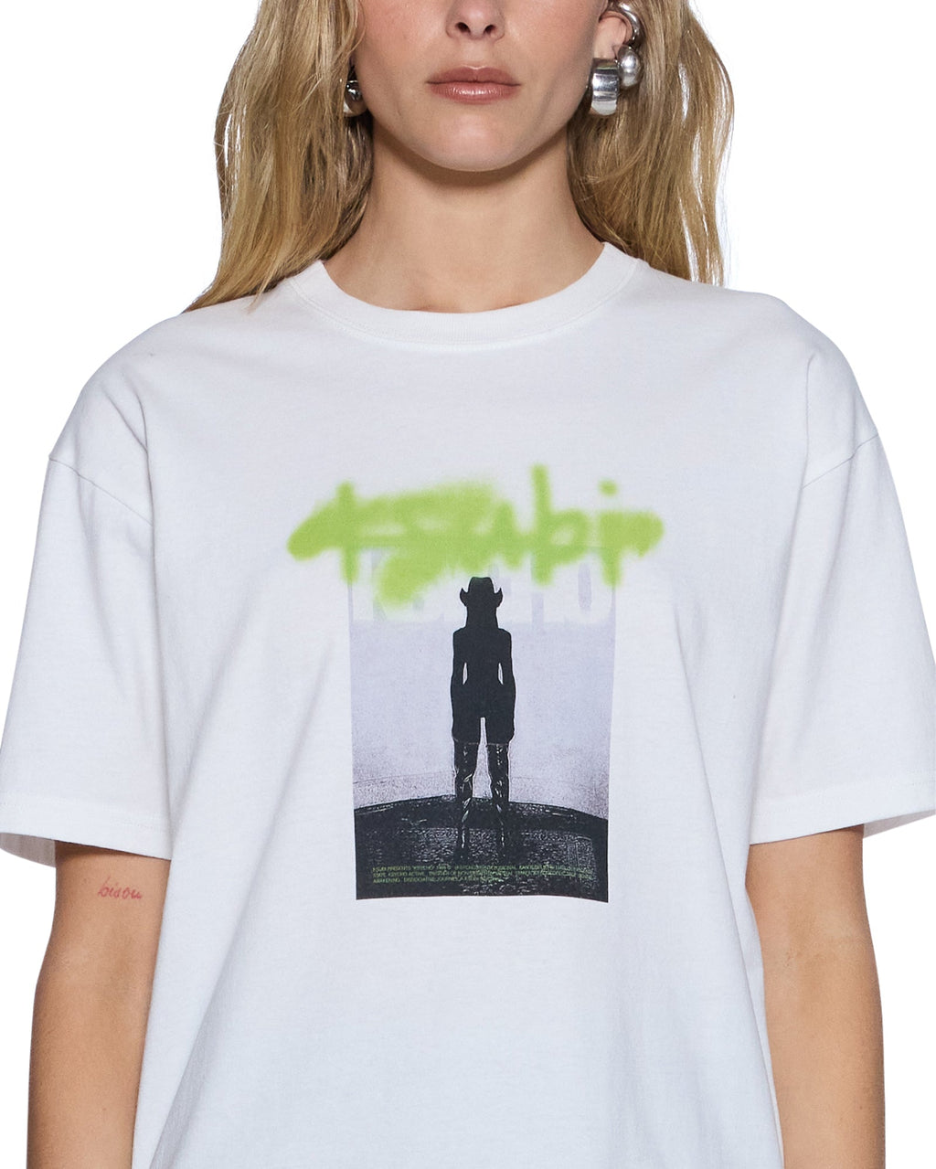 Womens Ksycho Everyday Ss Tee White Regular Tees - White