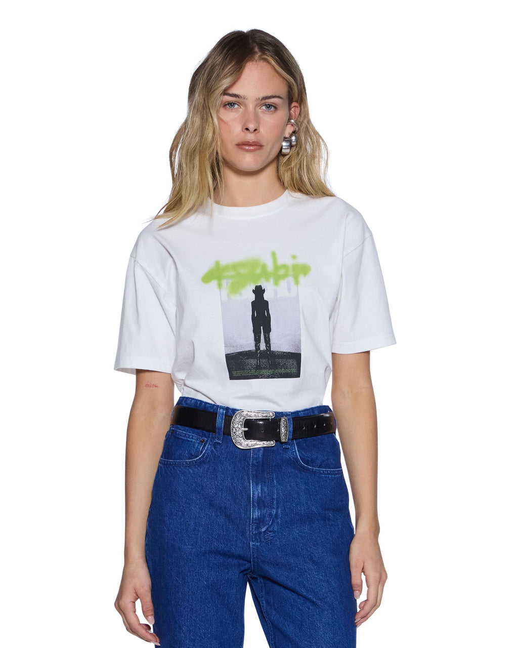 Womens Ksycho Everyday Ss Tee White Regular Tees - White