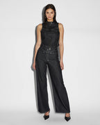 Womens Paradigm Gilet Midnight Slim Fashion Tops - Black