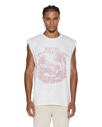Mens Paradiso Cut Off Tee Vintage White Regular Tees - White