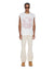 MENS  PARADISO CUT OFF TEE VINTAGE WHITE REGULAR TEES