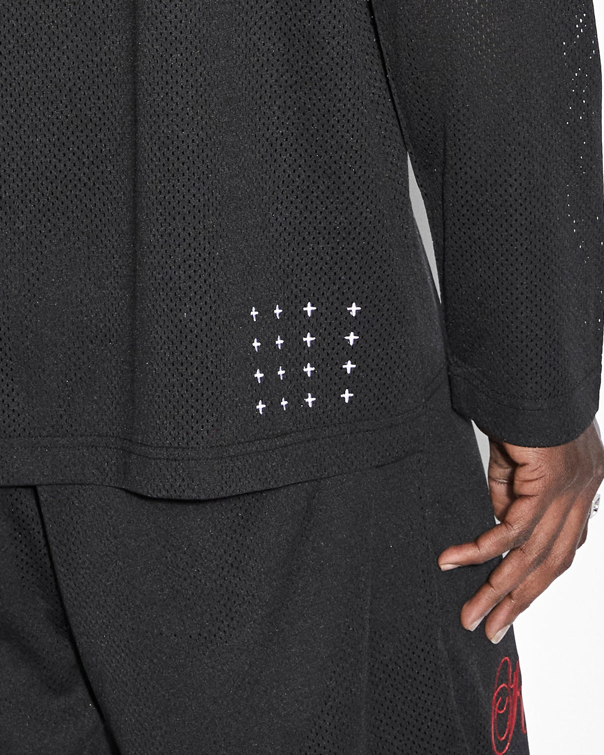 MENS SCRIPTED HOCKEY JERSEY BLACK SHIRTS