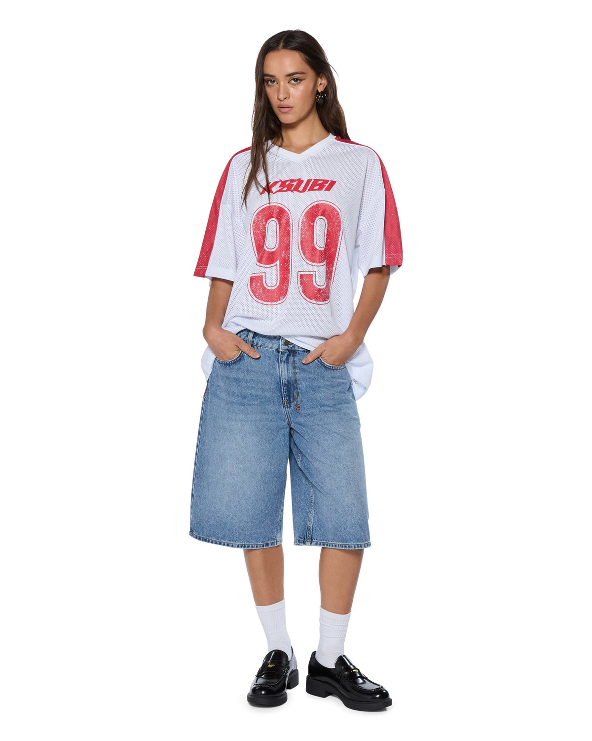 STINGER MOTO BOYFRIEND JERSEY WHITE