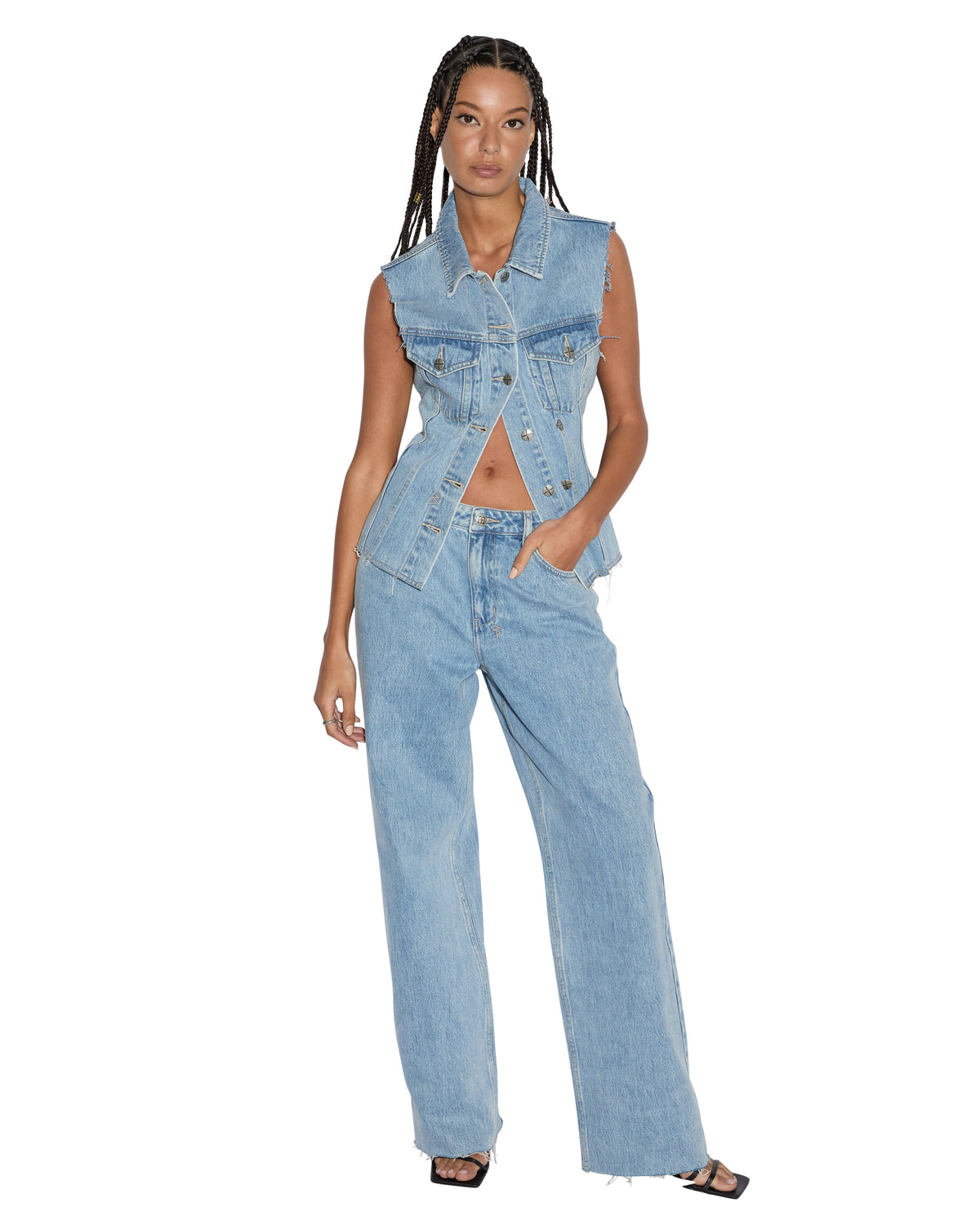 WOMENS SPARK VEST TORN UP FASHION TOPS