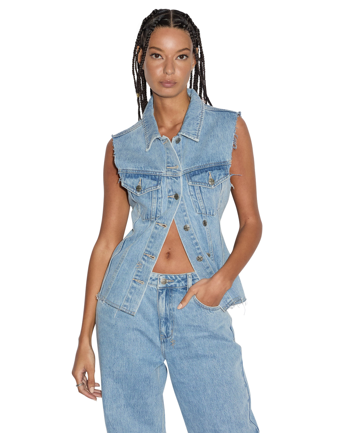 WOMENS SPARK VEST TORN UP FASHION TOPS