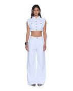 WOMENS TRUCKER VEST FRESH FASHION TOPS