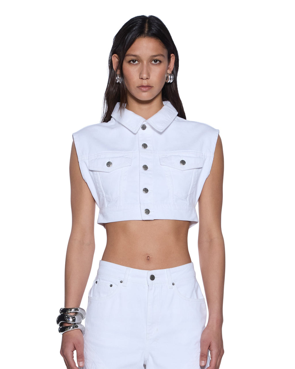 WOMENS TRUCKER VEST FRESH FASHION TOPS