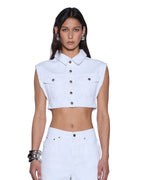 WOMENS TRUCKER VEST FRESH FASHION TOPS