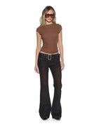 WOMENS STAPLE SS TEE CHOCOLATE SHEER TEES