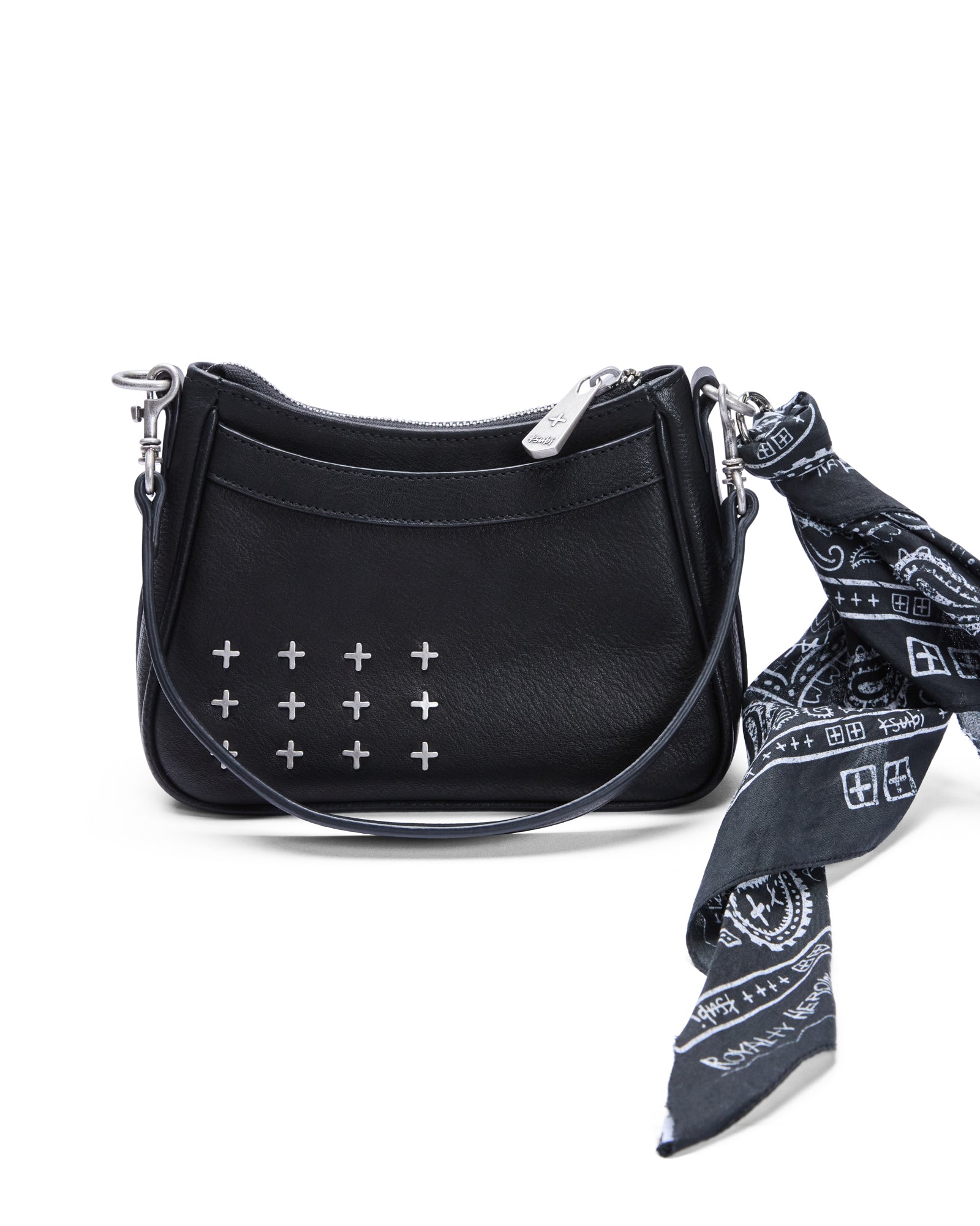  TRASH BAG MINI BLACK LEATHER BAGS