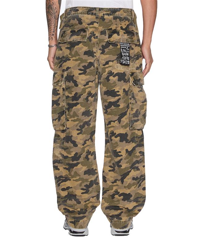 MENS  TROOP CARGO PANT CAMO STRAIGHT PANTS