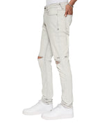 Mens Van Winkle White Snow Skinny Denim Jeans - White