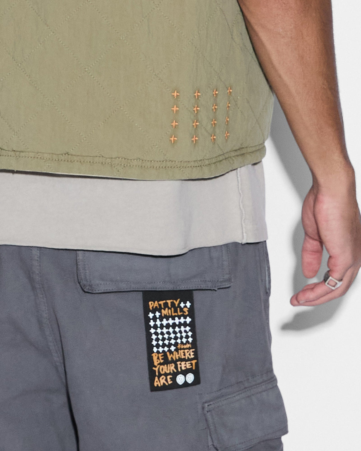 Mens Battler Vest Khaki Relaxed Vests - Khaki