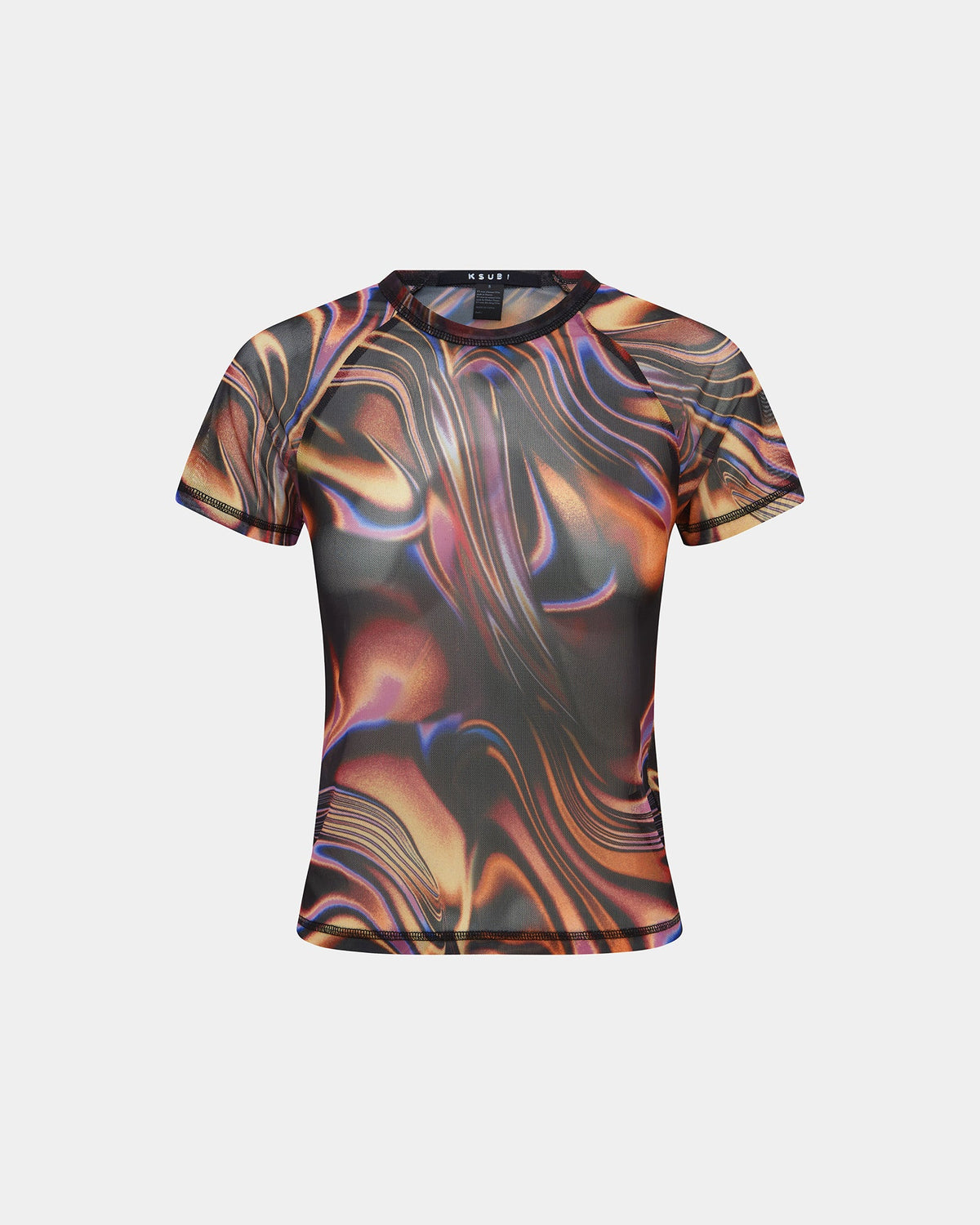 WOMENS VISIONS MESH SS TEE FASHION TOPS